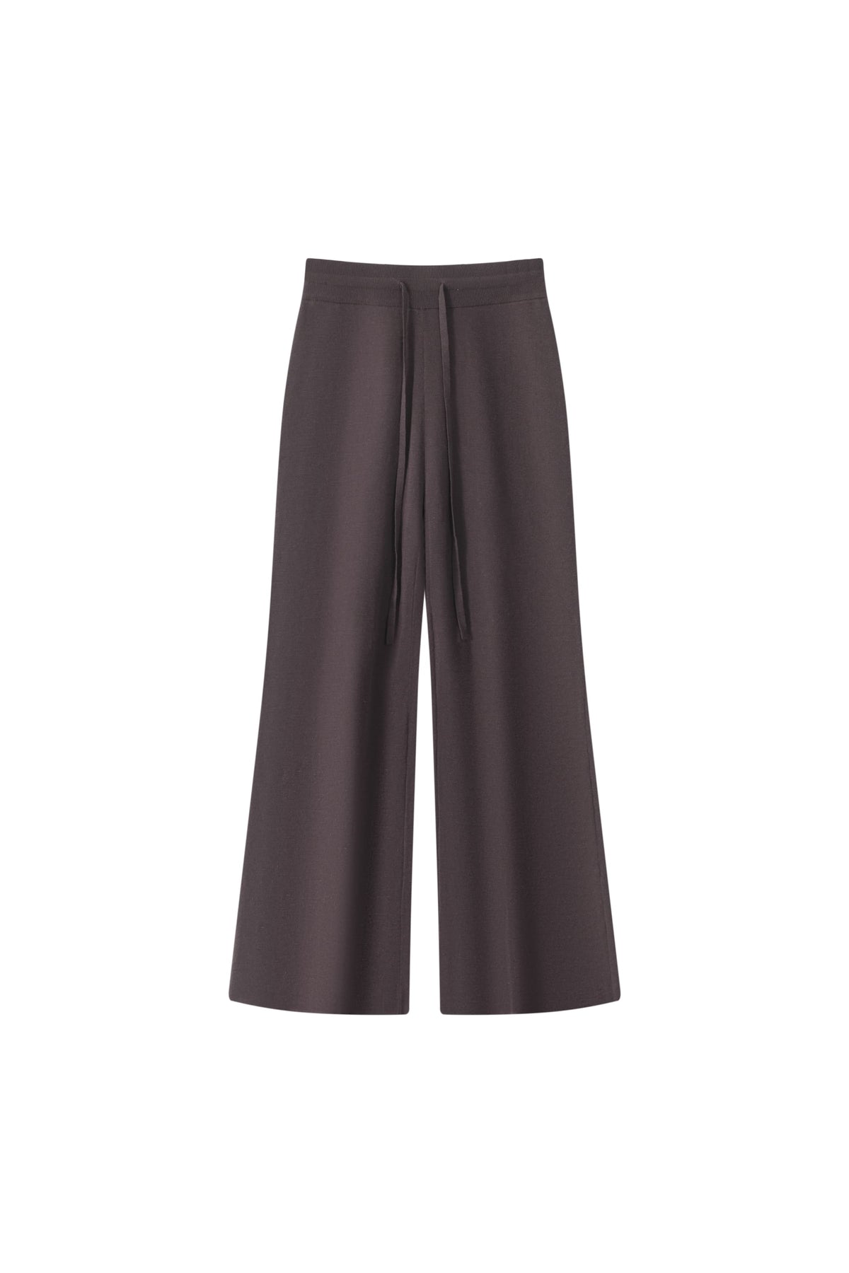 100% Fine Wool Wide Leg Knit Pants