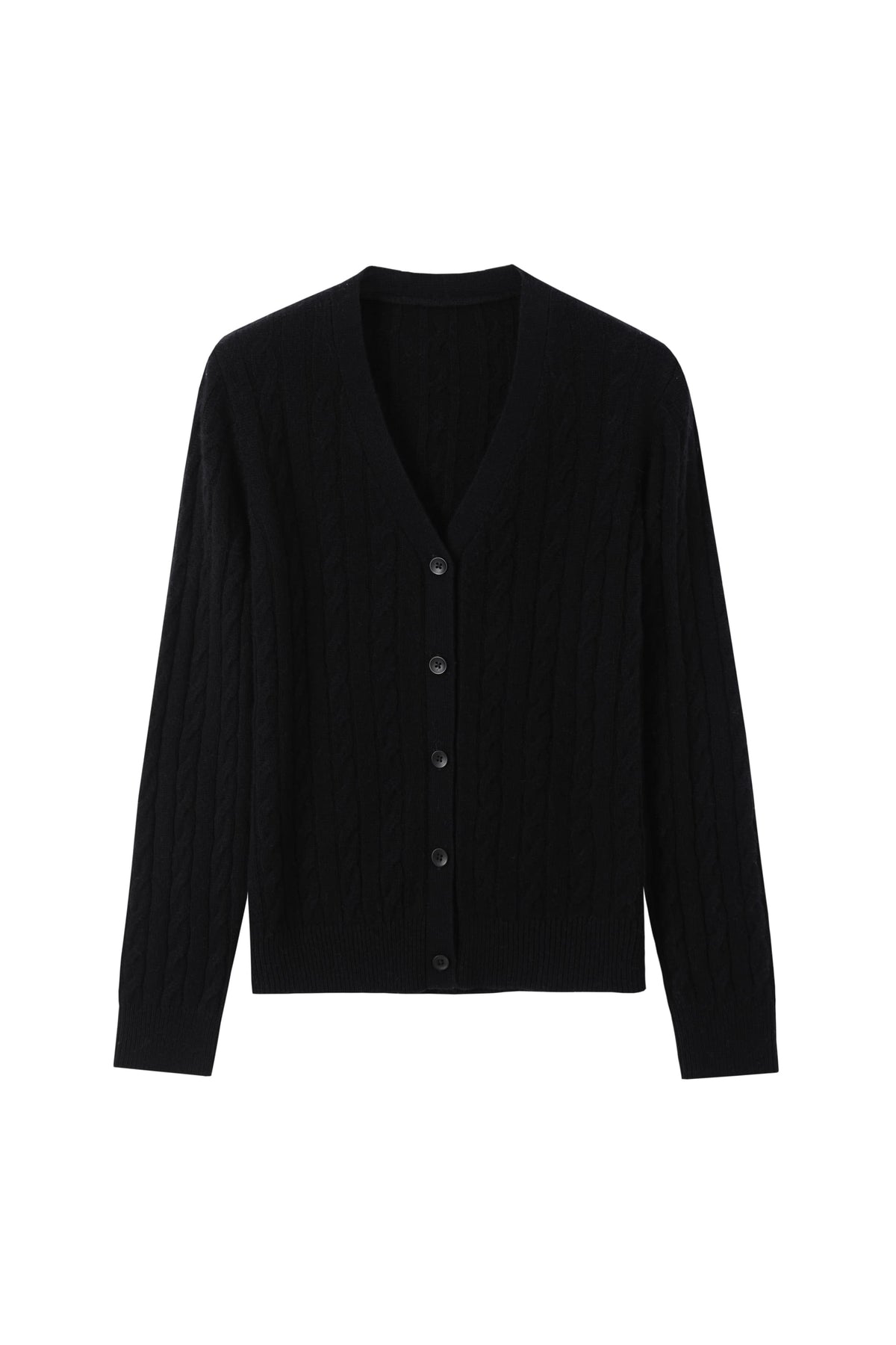 Women's 100% Fine Wool V-Neck Button-Up Cardigan