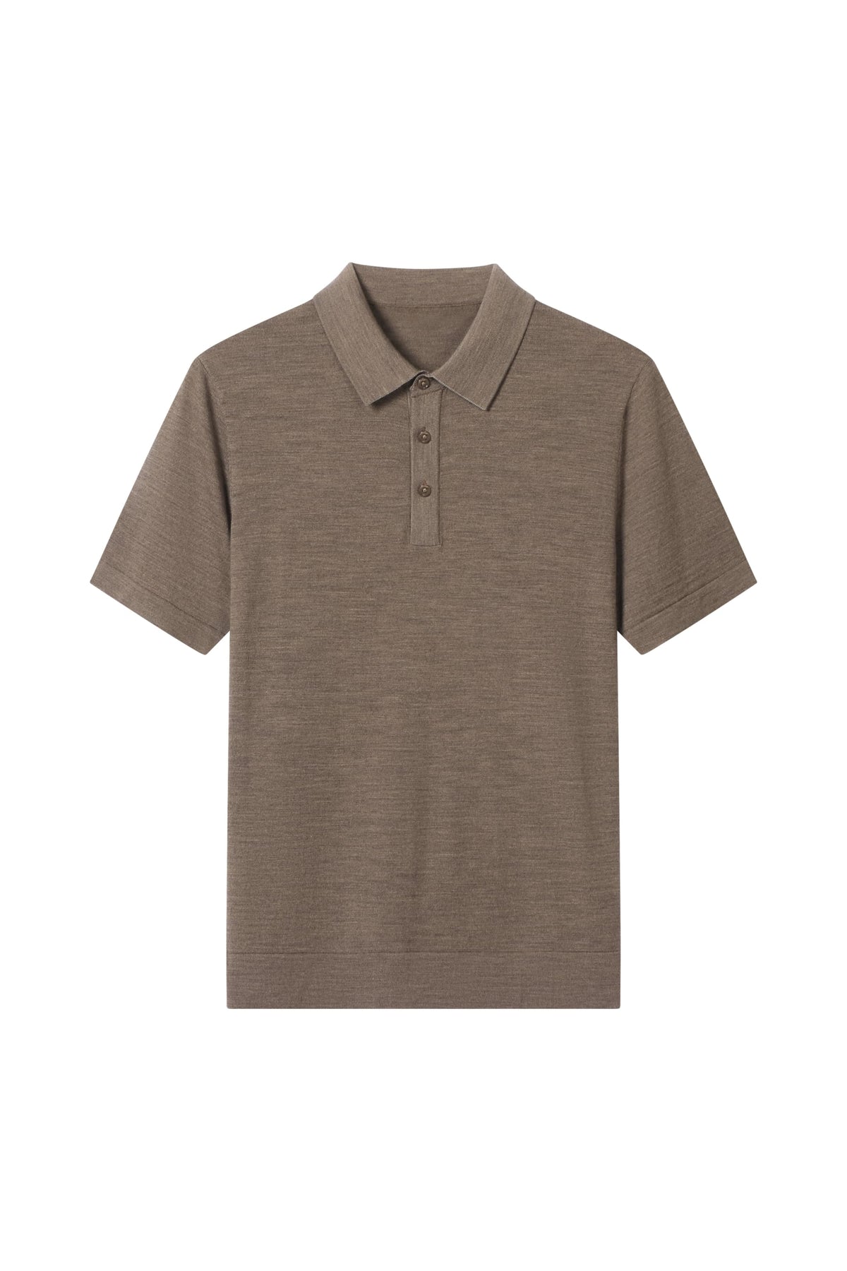 100% Fine Wool Short Sleeve Knit Polo – All-Season Essential