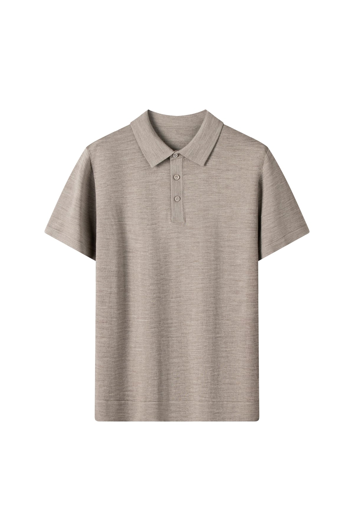 100% Fine Wool Short Sleeve Knit Polo – All-Season Essential
